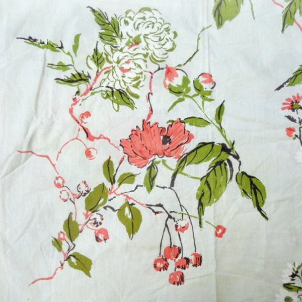 Vintage floral print fabric