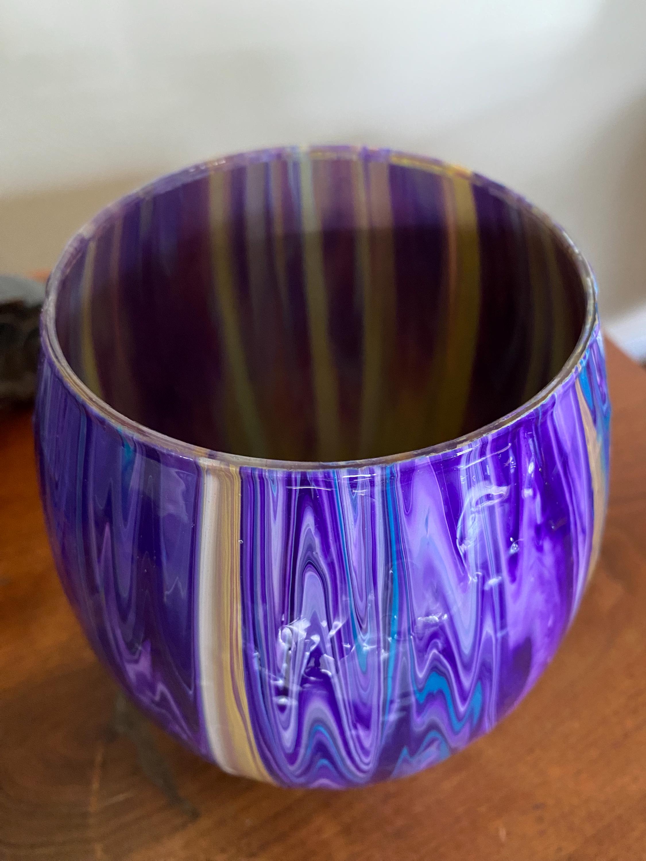 花瓶 薄紫の個性的な花瓶 VIBGYOR 花瓶 「 somni / ソニ 」ひょうたん型 ガラスフラワー