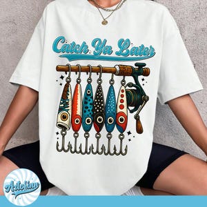 Catch Ya Later Fishing PNG, Patriotic Lure Png Sublimation, Funny Red White Blue Design, Outdoor Summer Fisherman PNG, Retro Dad Sublimation