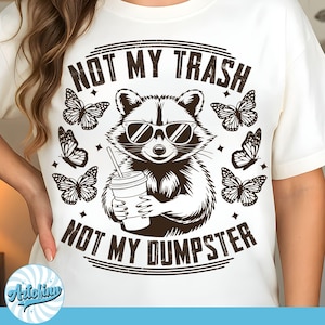 Snarky Raccoon PNG: Funny Sarcastic Retro Design (Digital Download