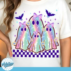 Iridescent Ghost Pumpkin PNG: Coquette Halloween Sublimation Design (Digital Download)