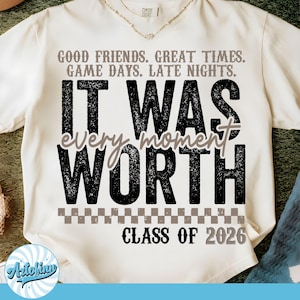Senior 2026 PNG: Graduation Shirt Design (Digital Download 4500x5400px)