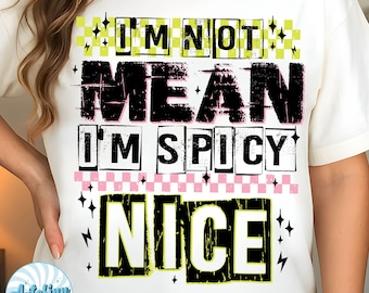 Funny Snarky Spicy PNG: Retro Checkered Shirt Design (Digital Download)