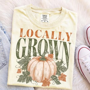 Comfort Colors® Vintage Fall Pumpkin T-Shirt, Retro Pumpkin Patch Shirt, Farm Fresh Pumpkin Season Tee, Distressed Fall Vibes Tee