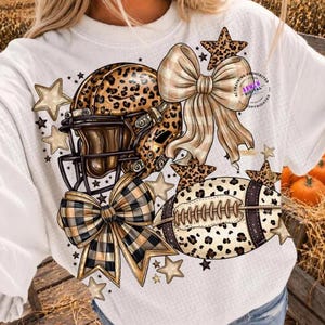 Comfort Colors® Coquette Football T-Shirt, Football Gameday Coquette Bow, Preppy Football Tee, Touchdown Season Tee, Football Touchdown Tee