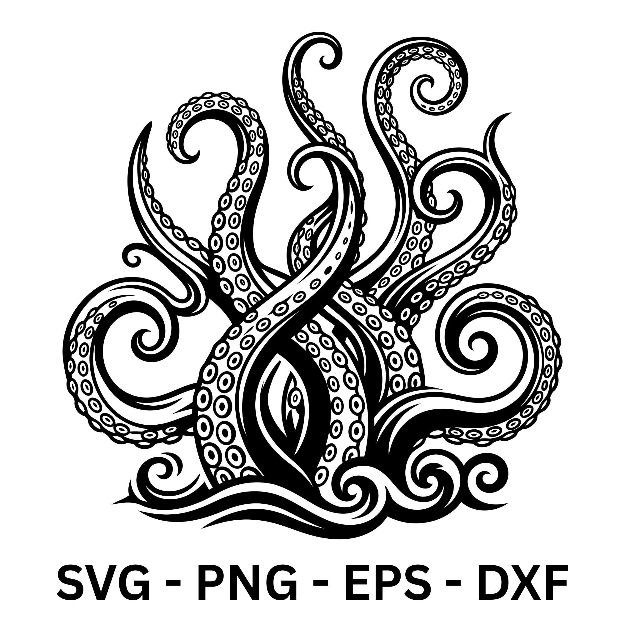 Octopus Tentacles Svg, Kraken Sea Monster Design, Kraken Ocean Svg ...
