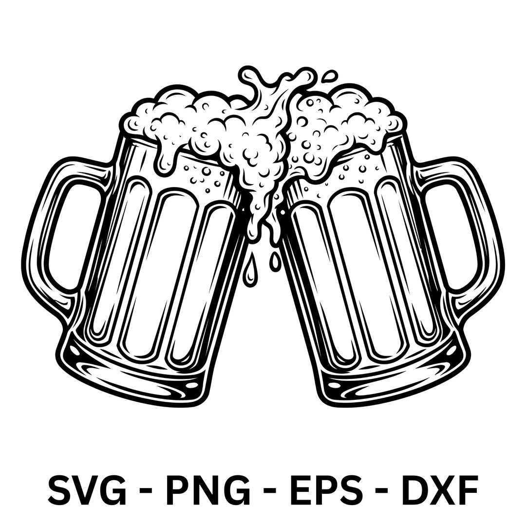 Toasting Beer Mugs Svg, Beer Lover Tshirt Design, Cheers, Brewery Pub ...