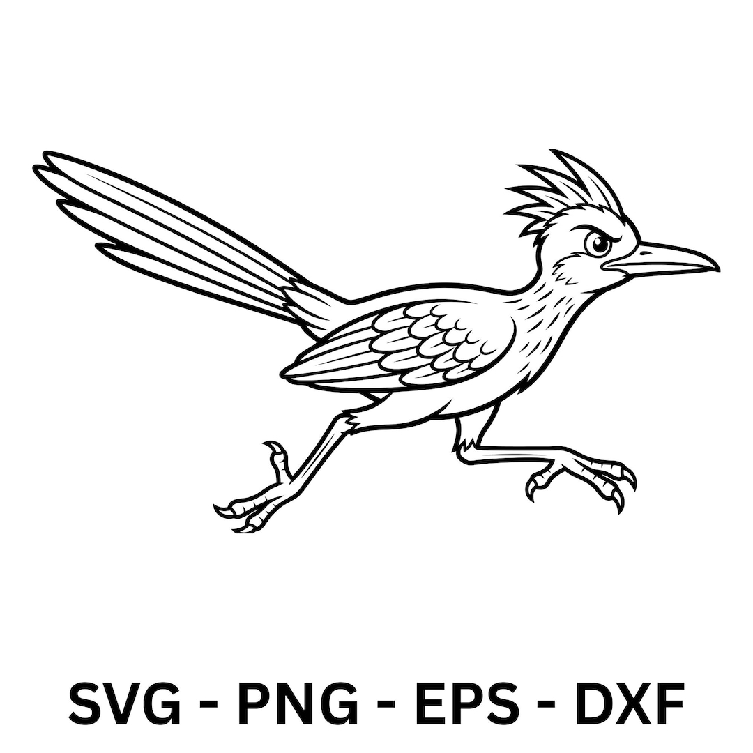 Roadrunner Svg, Cut Ready Digital Design for Cricut Silhouette ...