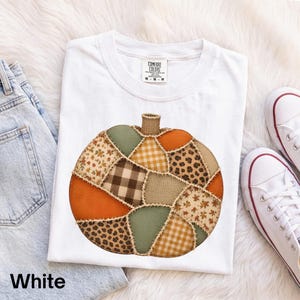 Comfort Colors® Preppy Fall Pumpkin T-Shirt, Patchwork Pumpkin, Cozy Fall Season Shirt, Floral Fall Pumpkin, Leopard Checkered Pumpkin Patch