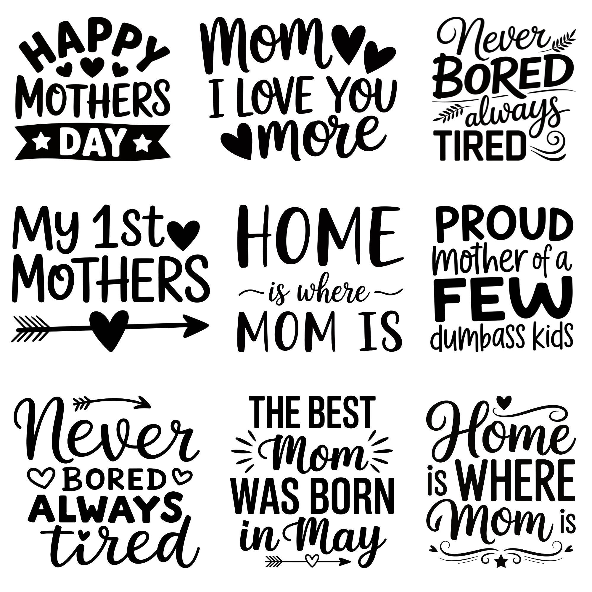 Mum Plotter Svg Bundle, Mum SVG Bundle, Mother's Day Vector Icons ...