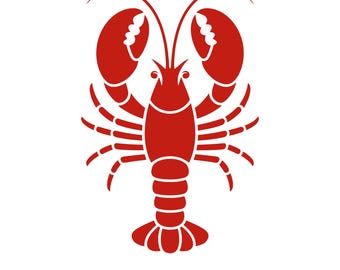 Lobster Svg, Red Lobster Svg, Animal Clipart, Seafood Clipart Cut File for Cricut and Silhouette