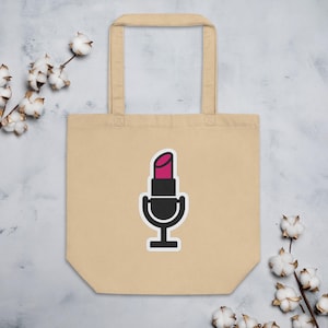 Fembargo Canvas Tasche | Mikrofon | PR, Comms & Media Tasche | PR-Geschenk | Arbeit oder Wochenende