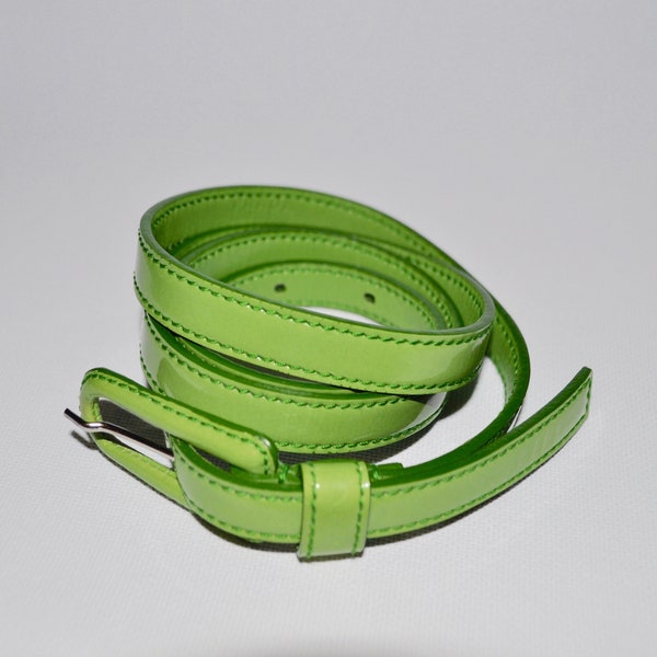 vintage prada lime green belt