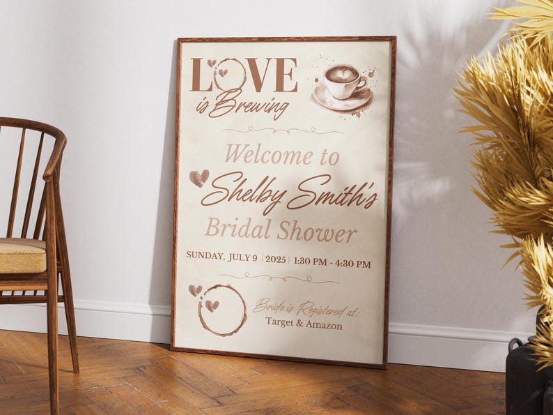 Coffee Bridal Shower Bundle | Editable Templates (digital Download ...