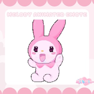 Animated Pink Hood Bunny – Cute Kawaii Twitch | Discord Emote