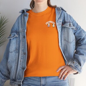 Camiseta de patito adorable / Camiseta estampada de algodón suave, regalo para amantes de los animales, diseño de dibujos animados kawaii, ajuste cómodo unisex