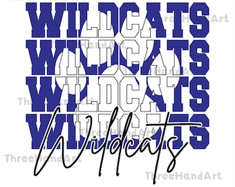 Wildcats SVG, Wildcatstypografy Cutfile, Wildcats Cricut, Wildcats Svg File T-Shirt, Love, Birthday, Wildcats Silhouette, PNG