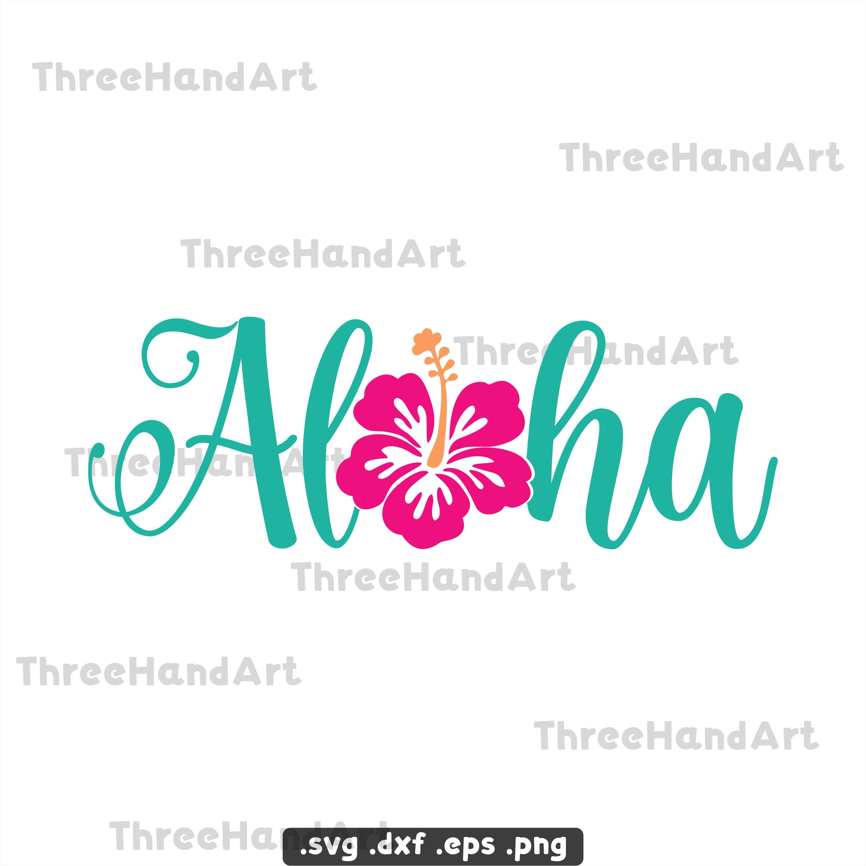 Aloha Hibiscus Flower SVG, Hawaii Island Cut File (digital Download) - Etsy