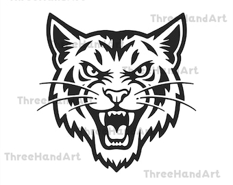 Wildcats SVG, Wildcats Head Cutfile, Wildcats Cricut, Wildcats Svg File T-Shirt, Love, Birthday, Wildcats Silhouette, PNG