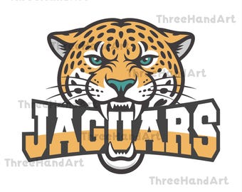 Jaguars SVG, Jaguars School Mascot, Jaguars Svg Cutfile, Jaguars Vector Color, Jaguars Cricut, Jaguars Logo, Jaguars T-Shirt Png Eps Dxf.