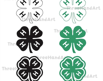 4H Clover SVG Bundle, Vector Cut Files (Digital Download)