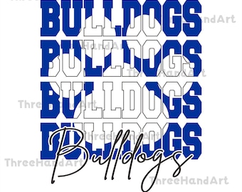 Bulldogs Footprints SVG, Bulldog Head Svg, Bulldogs T-shirt, Bulldogs Svg Cricut Cutfile, Bulldogs Mascot, Bulldogs Png, Bulldogs Team.