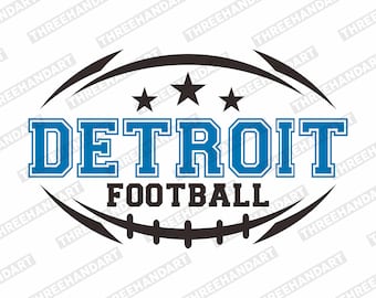 Detroit Football SVG, PNG, EPS, Cricut Cut File (Digital Download)