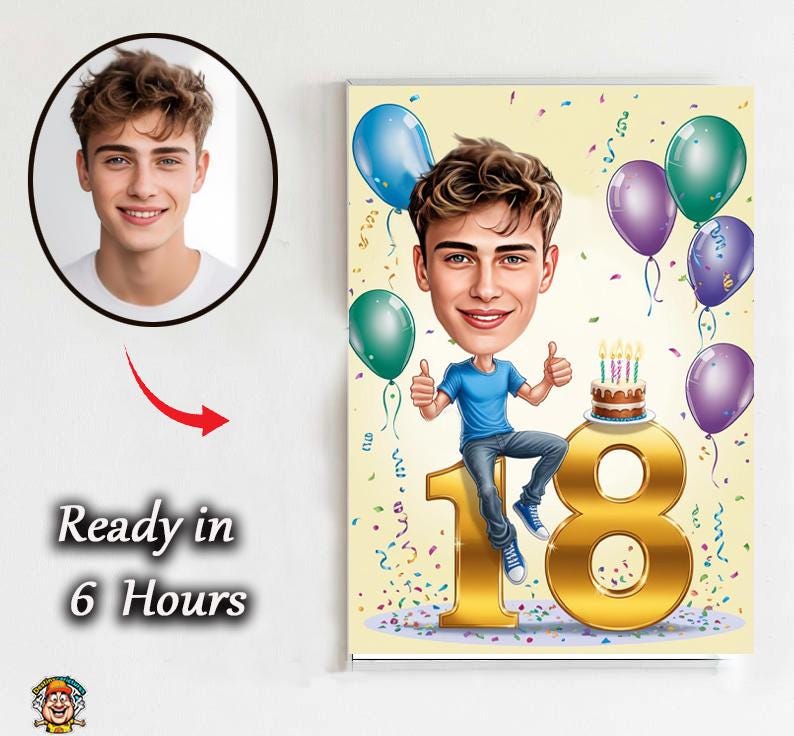 18th birthday boy caricature

custom 18 year old cartoon

teen boy birthday portrait

personalized caricature gift

funny 18th birthday gift

digital cartoon for teen boy

birthday caricature for son

custom portrait for 18 year old

unique birthday gift for teen

printable cartoon artwork

18 year old boy digital drawing

teenager caricature art

birthday cartoon for him

custom drawing for teen boy

digital art for 18th birthday

caricature gift for 18 year old

teen birthday custom portrait
