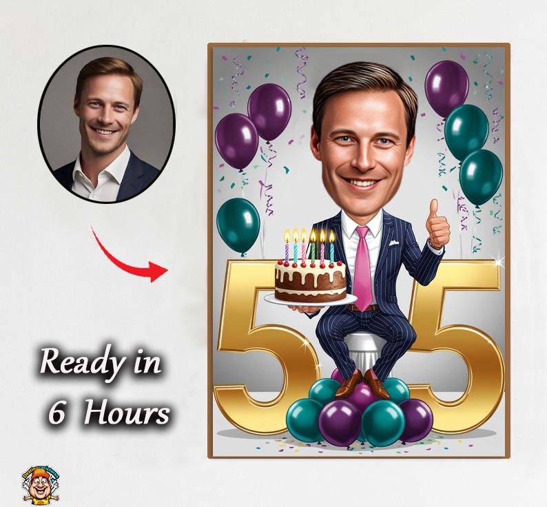 Lustige Geburtstagskarte Zum 55. Geburtstag – Design „54 + 1“ Für Frauen Oder Männer – 12,7 X 17,8 Cm, Blanko Innen