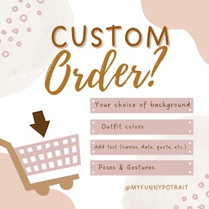 Custom Order Caricatures Single Or Group Picture Custom Background Designs Transform, personalized Cartoon illustration, gift for him, her