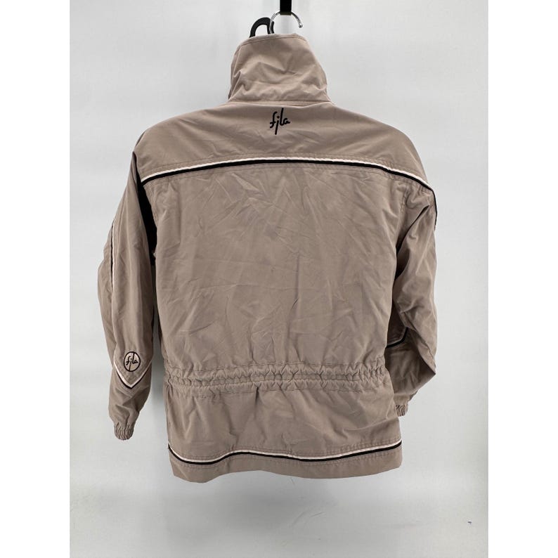 VTG 90s Fila Snowtime Chaqueta de esquí Anorak Tan Khaki 1/4 Zip Jersey Hombre 6/Grande imagen 3