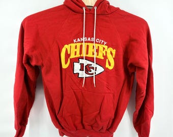 Vintage Kansas City Chiefs Hanes Hoodie Sweatshirt Männer XL Rot Made in USA 80er Jahre