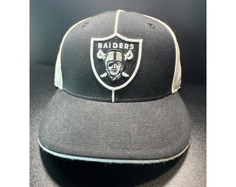 Gorra/Sombrero ajustado Reebok vintage de Las Vegas RAIDERS, color gris - NUEVO