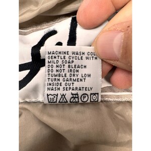 VTG 90s Fila Snowtime Chaqueta de esquí Anorak Tan Khaki 1/4 Zip Jersey Hombre 6/Grande imagen 5