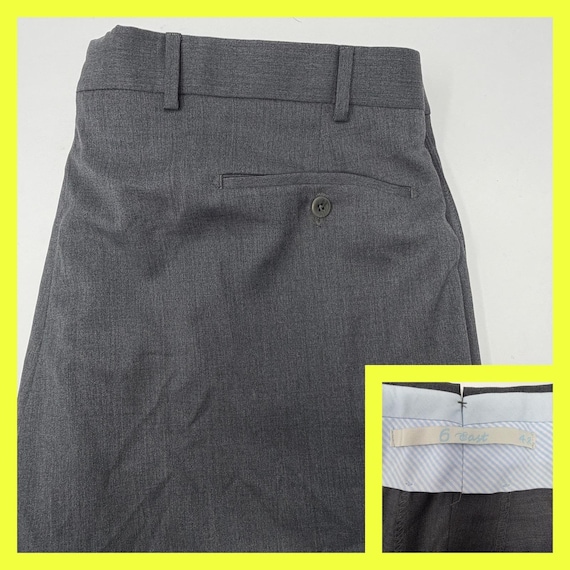Loro Piana, 6 East Dress Pants Mens 42 Grey Loro Piana Super 130s Wool Flat Front Slacks