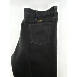 Jeans Wrangler vintage neri, taglia 40x29, modello Western Flare in twill di poliestere, prodotti negli Stati Uniti. immagine 5
