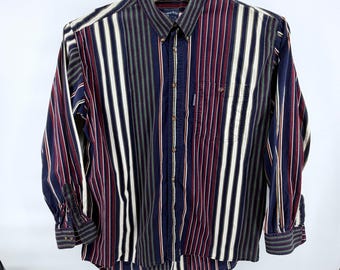 Canyon Ridge Mens 2XT Tall Shirt Long Sleeve Button Collar Vintage Stripe Cotton