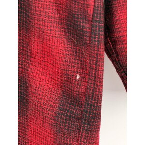 Vintage Pendleton NorWester Wear Red Black Plaid Wool Blend Flannel Shirt Men L image 3