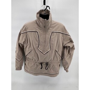 VTG 90s Fila Snowtime Chaqueta de esquí Anorak Tan Khaki 1/4 Zip Jersey Hombre 6/Grande imagen 2