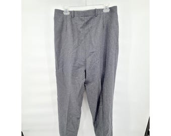 Corbin Collection Mens 14 Gray Wool Pleated Dress Pants Made USA Vintage Union