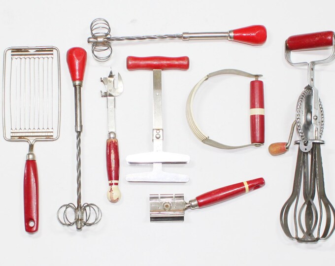 Instant Vintage Kitchen Collection Set of Eight Etsy