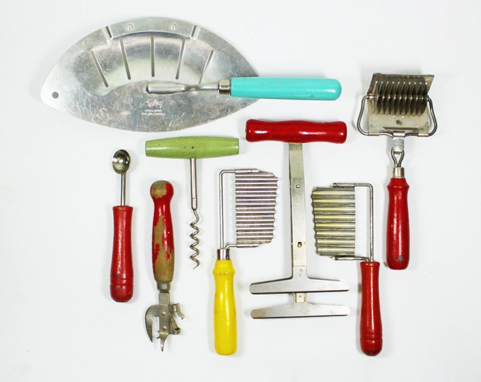 Instant Vintage Kitchen Collection Set of Eight Etsy