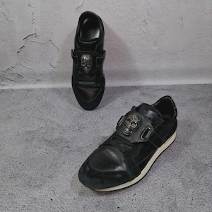 40 EU(7 US) - Sneakers Philipp Plein With Skull Logo Leather & Suede Shoes