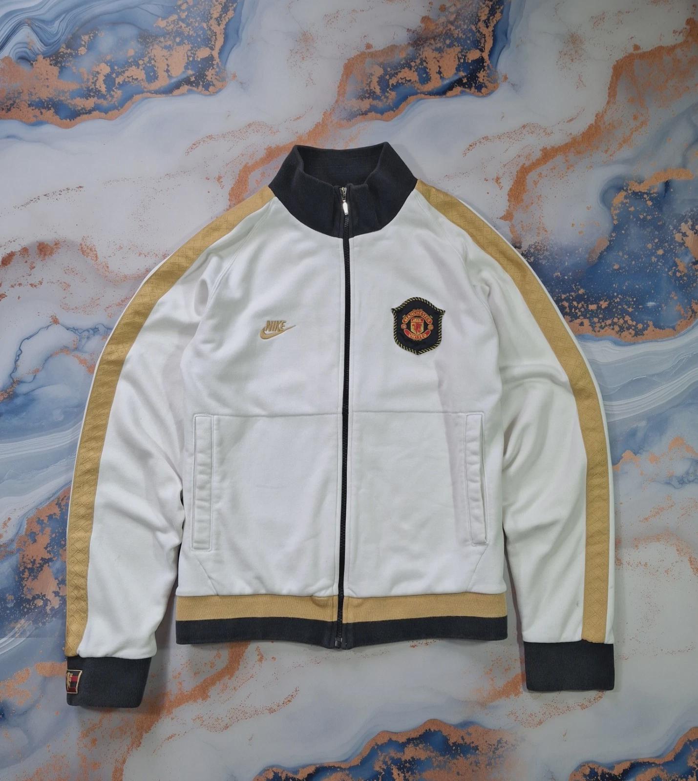 Nike Manchester United FC Track Jacket Small Gray & Red Full