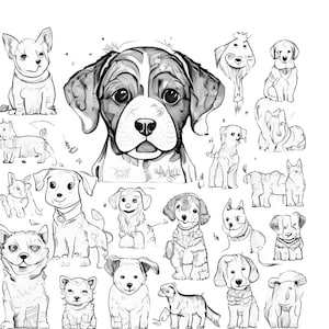 Black and White Clipart for Kids – 160 Cute Printable Coloring Graphics | Hand Drawn Digital Clip Art Bundle for Teachers & Crafts