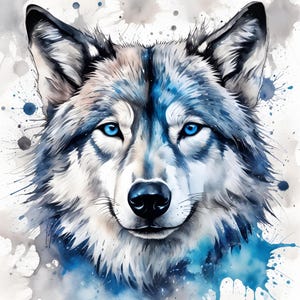 160 Wolf Clipart Bundle JPG | Watercolor Wolf Illustrations | Polar Wolf JPG | Arctic Animal Clipart | Wolf Art | Digital Download Pack