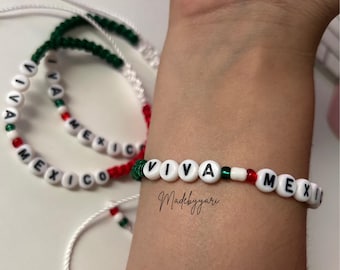 Viva Mexico Friendship Bracelet: Mexican Pride Adjustable Pulsera