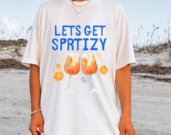 Camiseta gráfica de Aperol Spritz: Camisa de verano de la Costa Amalfitana