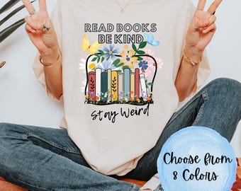 本を読んで、優しく、変わらず Tシャツ：ユニセックス 読書好きTシャツ