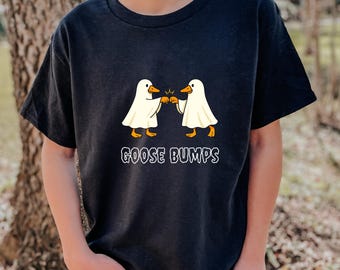 Kinder Gänsehaut Lustiges Halloween T-Shirt: Dumme Gans Meme Geister Kostüm Kleinkind- & Jugend-T-Shirt